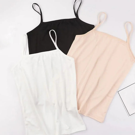 ELVY-0048 | SOFT COTTON CAMI SOLE - PACK OF 3