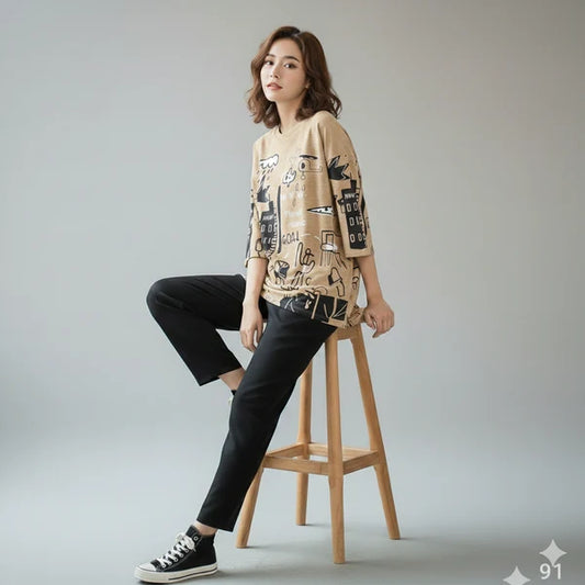 ELVY - 0063 PLANET BROWN  NIGHT SUIT