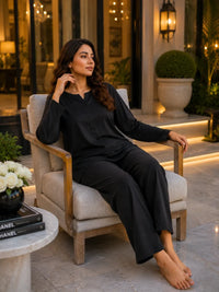 ELVY-002 Modest Plain Co Ord Set