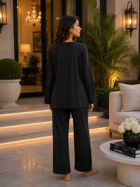 ELVY-002 Modest Plain Co Ord Set