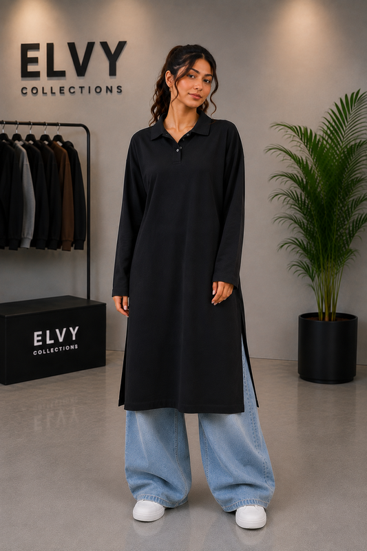 ELVY - 0024 | Essential Long Polo Tunic